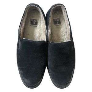Frye Gemma Shearling Suede Slip On Shoe Sz 7.5